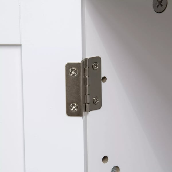 PawHut Kattebakke Skab med Indbygget Toilet og Opbevaring, Hvid MDF 86x48x52cm