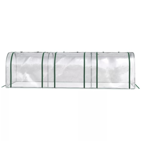 Folietunnel, Växthus i Stål och PVC, Transparent, 295x100x80 cm