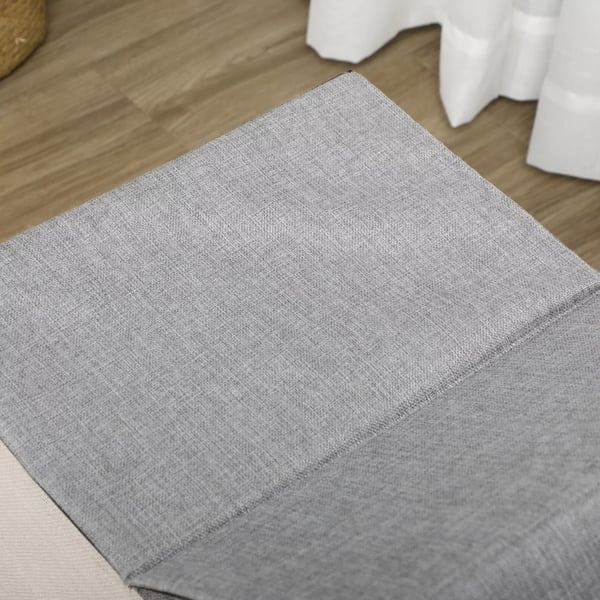 PawHut Kattehus med kradseflade, dobbelt dør, pude og legetøjsbold - grå MDF & polyester