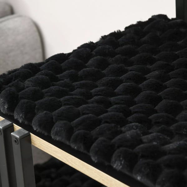 PawHut Kradsetræ 128cm Stål SIsal Sort Kattelegetøj med Pude og Platforme