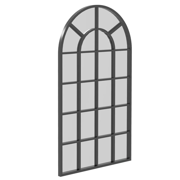 HOMCOM Väggspegel, 110x62cm, Svart Aluminium/Glas, Elegant Design