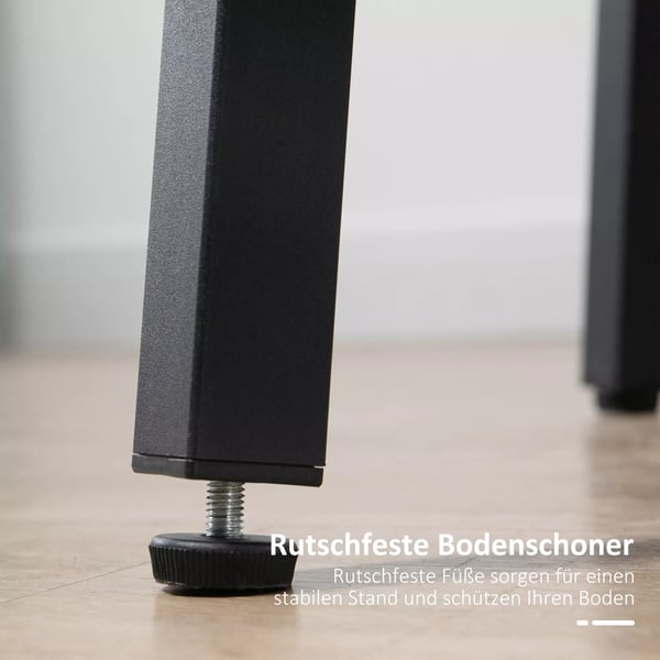 HOMCOM rundt spisebord, køkkenbord i rustik brun og stål, industrielt design, 80 cm