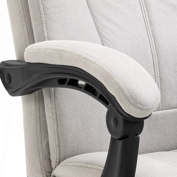 Vinsetto kontorstol med massage og varmefunktion, lysegrå polyester og stål, 111-119 cm justerbar højde