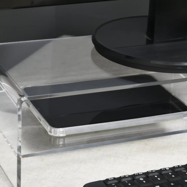 Monitorstativ Akryl Gennemsigtig med Opbevaring til PC/Laptop (op til 24"), 50.8x19x12cm