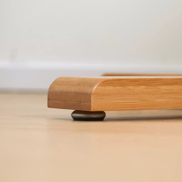 Garderobestativ i Bambus med 8 Kroge, Natur - 49,5x49,5x178cm