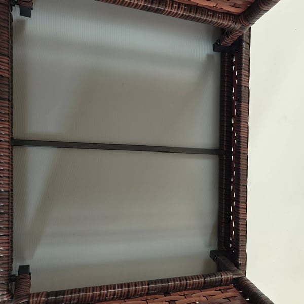 Outsunny rattan havebord klapbord vejrbestandigt brun 60x41x41cm