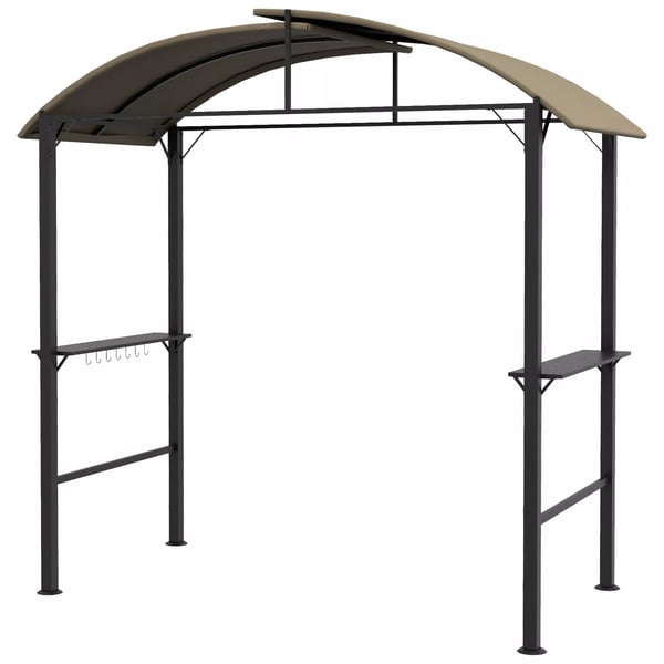 Outsunny Grillpavillon Khaki - Stål, Polyester - 2,3m