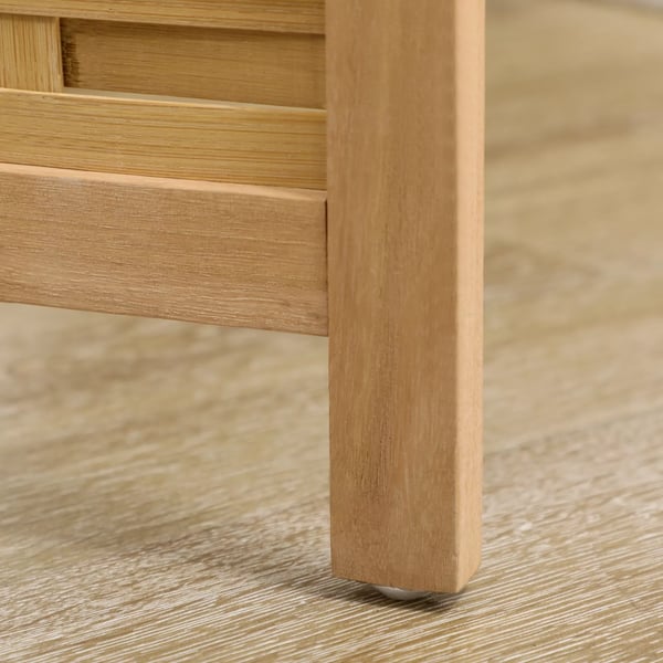 HOMCOM Rumdeler Skærm 3- Delt Foldbar Privatlivsskærm i Bambus, 120x170 cm, Natur