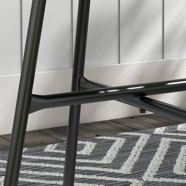 Outsunny Rattan sidebord, bistrobord, sofabord med glasplade, rundt, til terrasse, altan, sort, 50x50x50 cm