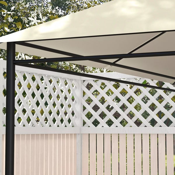 Outsunny udskiftningstag til havepavillon 3,97x2,97m, UV-beskyttelse, vandtæt pavillontag, creme