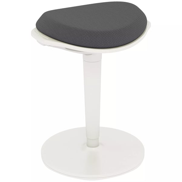 Ergonomisk Siddende Hocker, Hjdejusterbar Kontorstol, Mesh, Grå