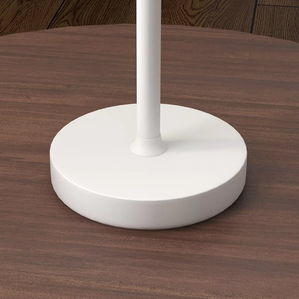 HOMCOM bordlampe genopladelig USB-bordlampe med 3 lysfarver, bærbar USB-natlampe med touch-kontakt til stuen, metal, hvid