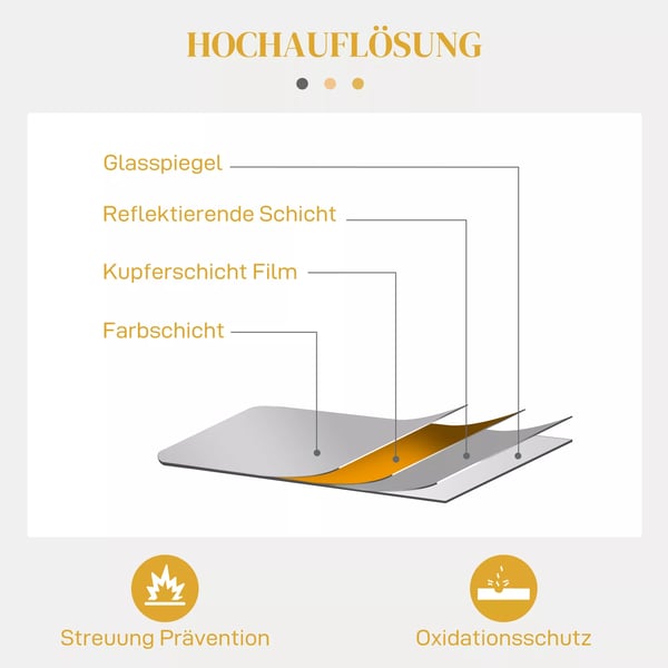 HOMCOM vægspejl, 60 x 87 cm badeværelsesspejl i barokstil, dekorativt spejl med metalramme til stue, soveværelse, guld