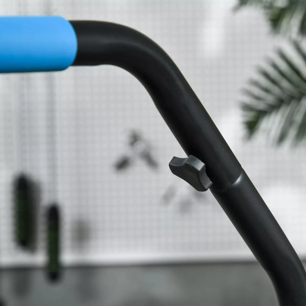 SPORTNOW kuntotrampoliini 102 cm, kokoontaitettava, säädettävä kahva, LCD-näyttö, musta/sininen