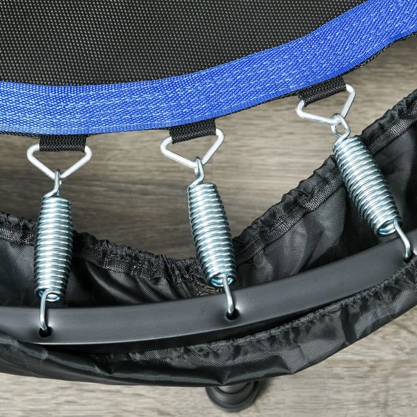 SPORTNOW kuntotrampoliini 102 cm, kokoontaitettava, säädettävä kahva, LCD-näyttö, musta/sininen