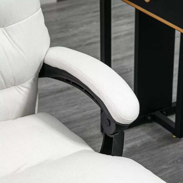 hierova toimistotuoli, ergonominen, makuuasento-, lämmitystoiminto, jalkatuki, kääntyvä, kermanv.