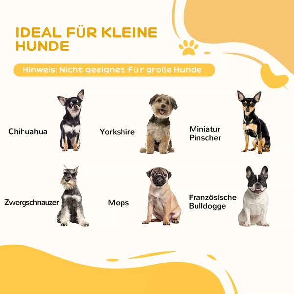 PawHut 4-delt Hundegitter i Massivt Træ & MDF, 203,5x61 cm, Sammenfoldeligt Hvidt Gitter med Dør og Støttefødder