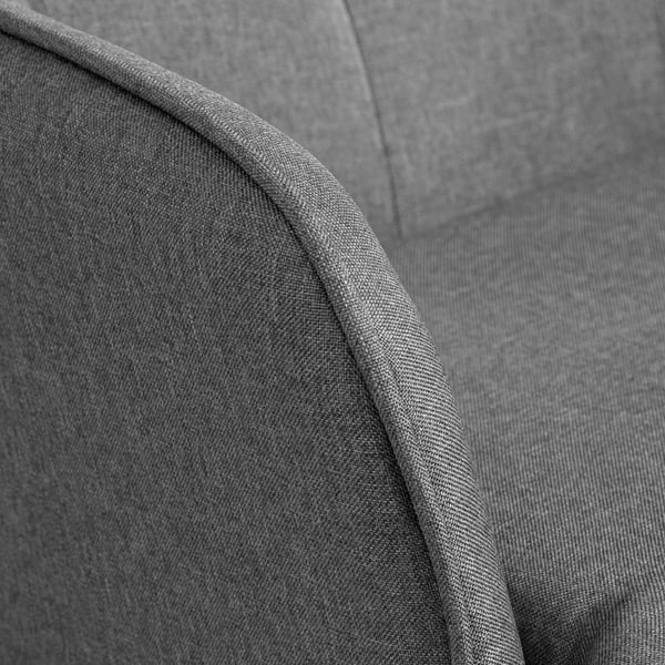 Gyngestol med Fodskammel Mørkegrå Polyester/Skum - Op til 130 kg