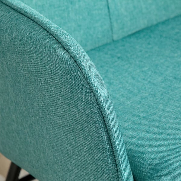 HOMCOM Gyngestol med Skammel, Mørkegrøn Polyester/Skum, op til 130 kg