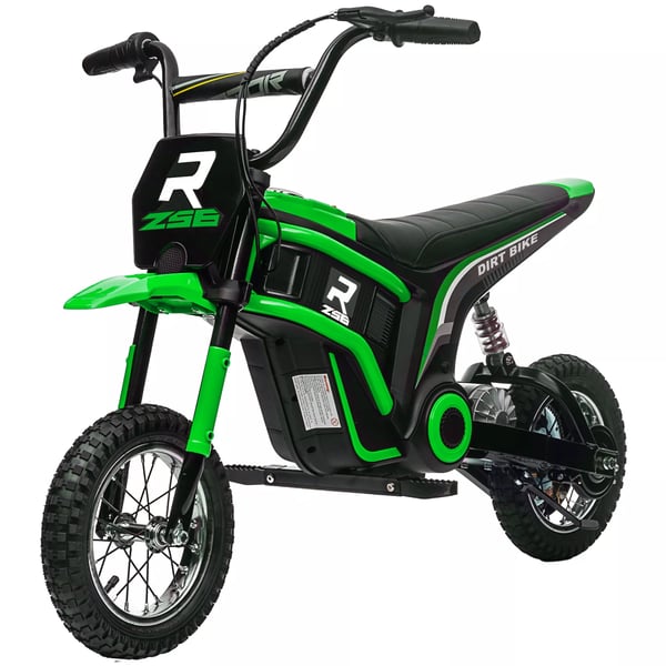 HOMCOM Elektrisk Børnemotorcykel 12V i Grøn - Metalramme, 8-16 km/t, 8-12 år