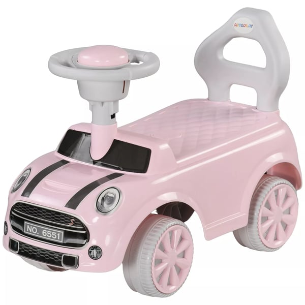 Ajettava auto, jossa penkki ja turvaistuin, vaaleanpunainen muovi, 53 x 25 x 35 cm Ajettava auto, jossa penkki ja turvaistuin, vaaleanpunainen muovi, 53 x 25 x 35 cm