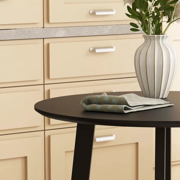 HOMCOM Spisebord Rundt Sort MDF/Stål 72x75cm