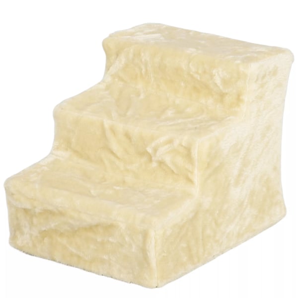 Koiraportaat 3 Askelmaa 35cm Pehmeällä Verhoilulla, Beige