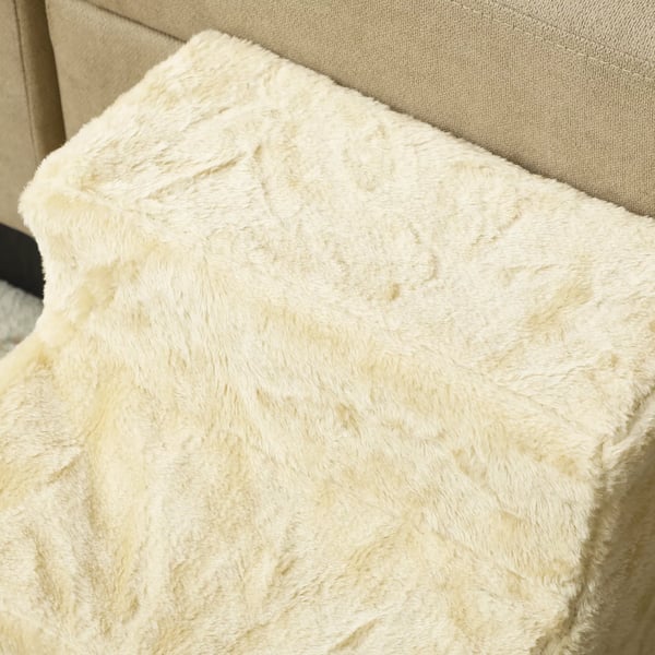 Koiraportaat 3 Askelmaa 35cm Pehmeällä Verhoilulla, Beige
