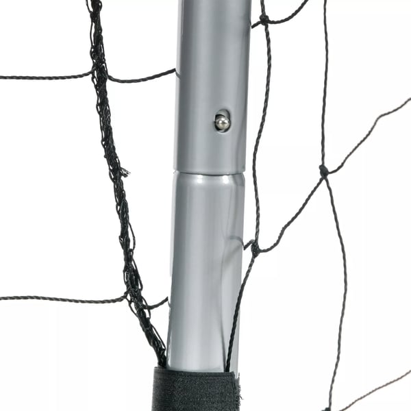 Fotbollsmål med PE-nät, fotbollsmål för barn och vuxna, 240 x 85 x 160 cm, stål, PE, för trädgård, fotbollsträning, grå