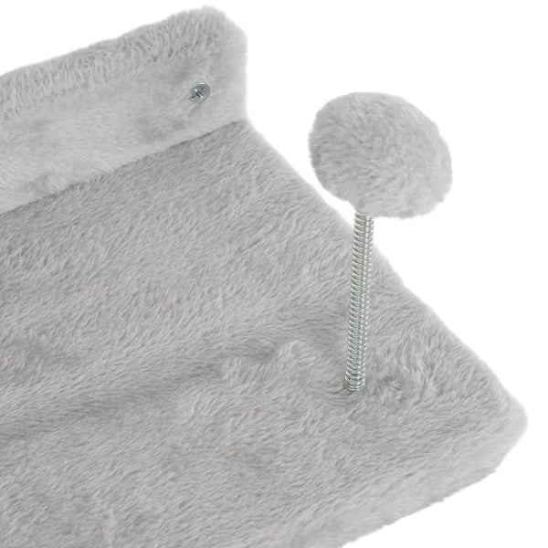 PawHut seinäkiipijäsetti kissoille, 4 osaa, vaaleanharmaa, puu