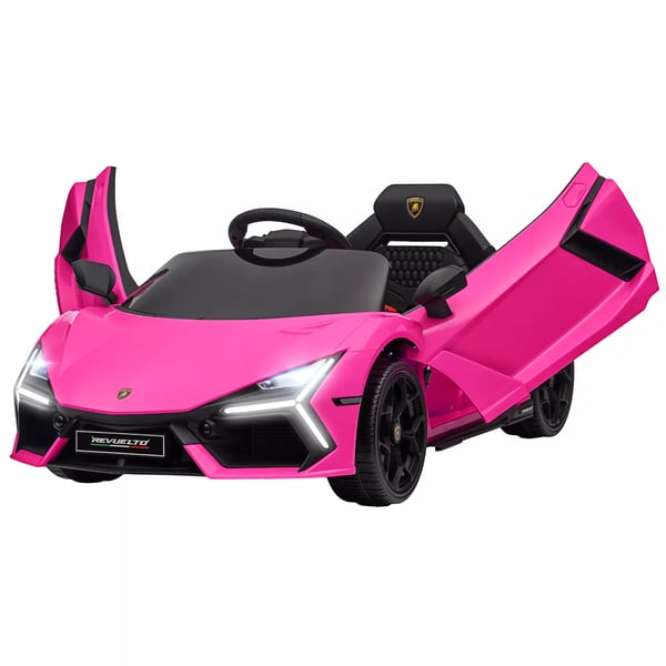 AIYAPLAY Lamborghini Revuelto 12V lasten sähköauto, Vaaleanpunainen AIYAPLAY Lamborghini Revuelto 12V lasten sähköauto, Vaaleanpunainen