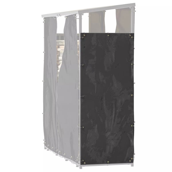 Outsunny 2 stk. Brændebække, Vandtæt 600D Oxfordpolyester, Sort, 148 x 62 cm