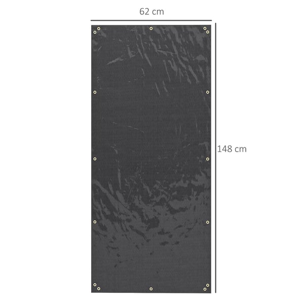 Outsunny 2 stk. Brændebække, Vandtæt 600D Oxfordpolyester, Sort, 148 x 62 cm