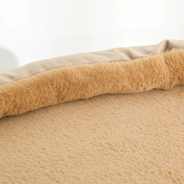 Kradsetræ 86 cm til Katte - med Springplatform, Seng, Legbold, Jute og Plys - Farve Kaffe - Perfekt til Katte op til 7 kg