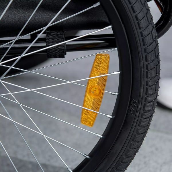 PawHut Cykelanhænger til Hund, Foldbar, Vandafvisende, Rød, Polyester, 15,5 kg
