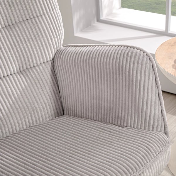 HOMCOM Gyngestol Lysegrå, Komfortabel Loungestol med Træstel og Polstring, 98x71x101 cm