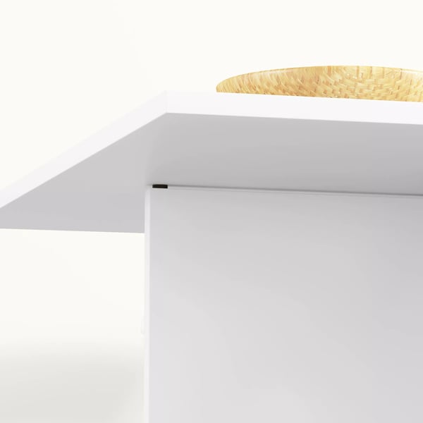 HOMCOM Klapbart spisebord i hvid, plads til 2-4 personer, m/ hylder og skuffe, 114,5x70x75 cm