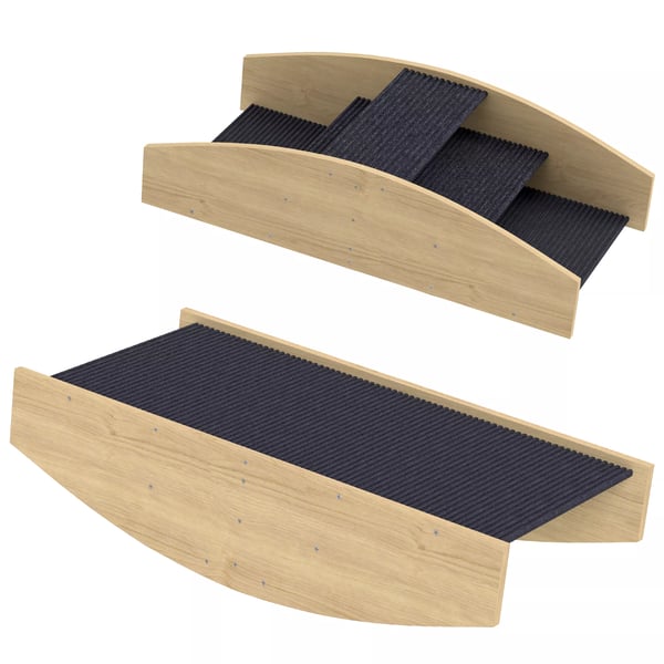 PawHut 2-i-1 Hund Agility Vippa i Trä - För Träning och Välmående, Naturträ (80x39,5x20 cm)