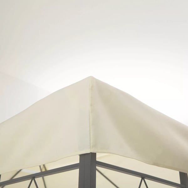 Outsunny Udskiftningstag til Pavillon 4x3m, Polyester 180g/m², Cremhvid