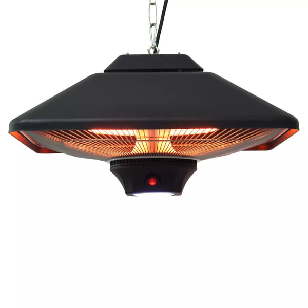 Outsunny terrassvärmare takvärmare infravärmare fjärrkontroll LED-belysning 2000W 43x43x25cm