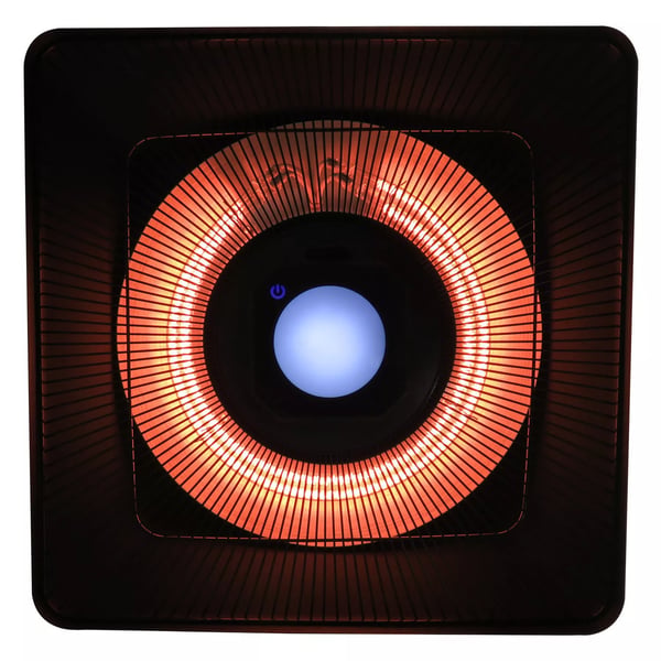 Outsunny terassilämmitin kattolämmitin kaukosäätimellä, LED-valaistus 2000 W 43x43x25 cm