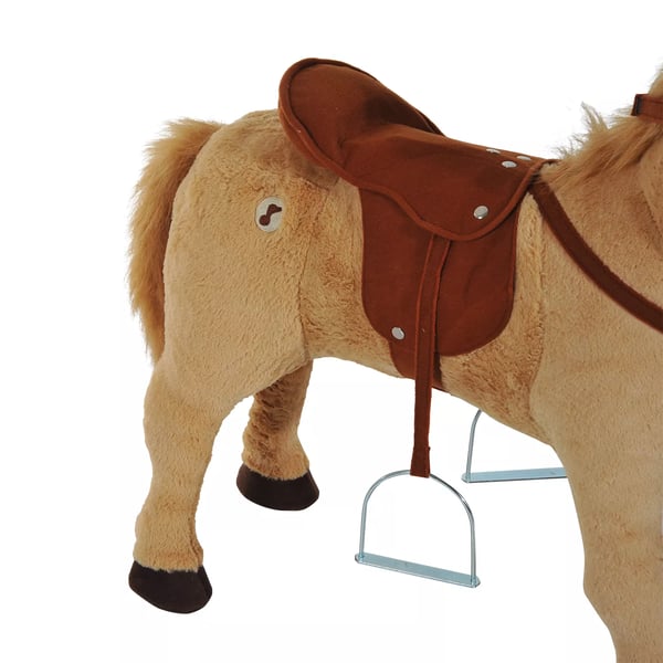 HOMCOM Pehmohevonen äänellä, Beige - L85 x L28 x K60 cm