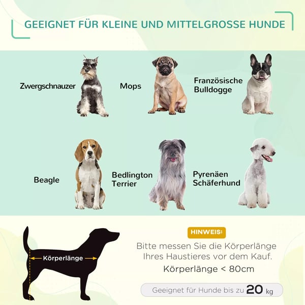 PawHut Forhøjet Hundeseng m. Baldakin - Åndbar Taftstof - Kaffe 92x76x90cm