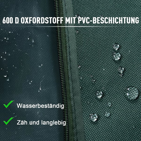 Outsunny Overtræk til Havegynger, Vandtæt Beskyttelse, Oxford Polyester, Mørkegrøn, 177x114x152 cm