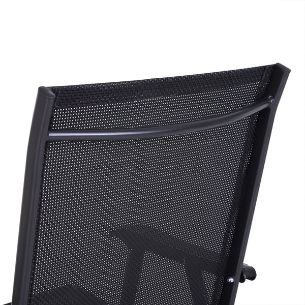 Outsunny Campingstole 2-pak Klapstol Med Armlæn, Metal, Sort 58x64x94cm