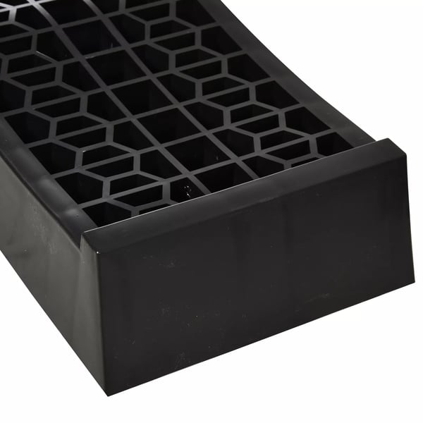 HOMCOM 2 stk Kreramper, Kantstensramper, PP Plast, Sort, 70x20x8cm, 3000kg