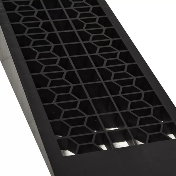 HOMCOM 2 stk Kreramper, Kantstensramper, PP Plast, Sort, 70x20x8cm, 3000kg