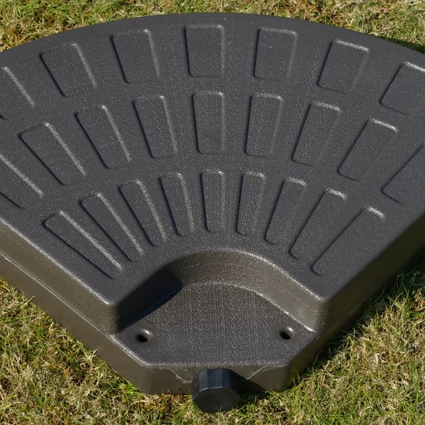 Outsunny 4-delt Parasolfod, HDPE, Kaffe - 100x100x10,5 cm