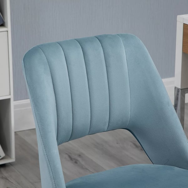 Vinsetto Kontorstol Drejestol Skrivebordsstol Hjdejusterbar 360 Drejelig Bl Fljl Polyester