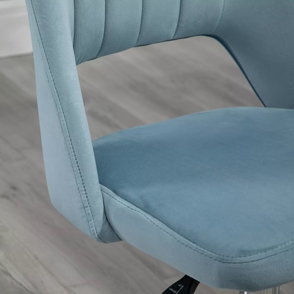 Vinsetto Kontorstol Drejestol Skrivebordsstol Hjdejusterbar 360 Drejelig Bl Fljl Polyester